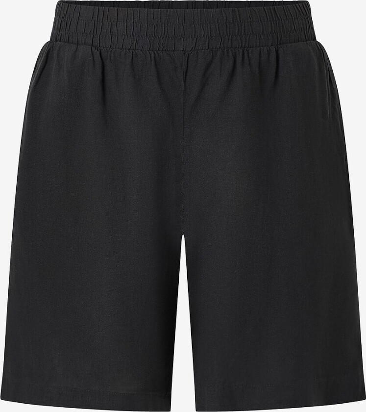 Shorts i lin vLina Smock - Svart