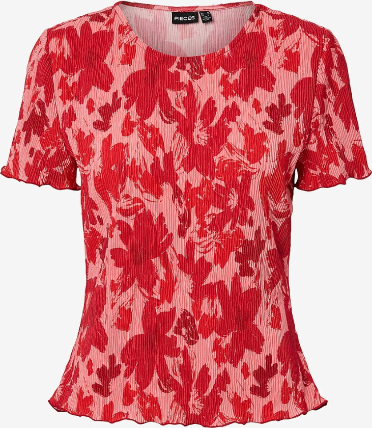 Topp pcFlora SS O-neck Jrs Msa BC - Rød