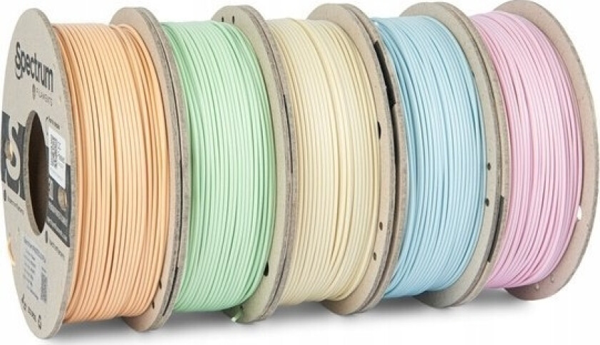5-pak Pastello PLA filament 1,75 mm 1,25 kg – 5 farger