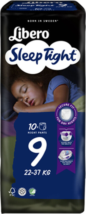 Sleep Tight 9, 20-37 kg, 10 stk.