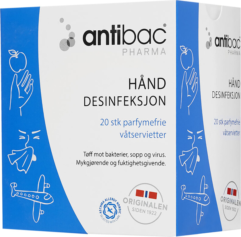 Bilde av 85 % Pharma Våtservietter Hånd, 20 stk