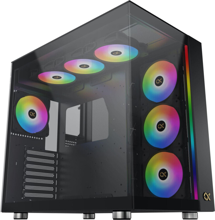 Xigmatek AQUA Ultra Air PC-kabinett - E-ATX, meshfront - svart