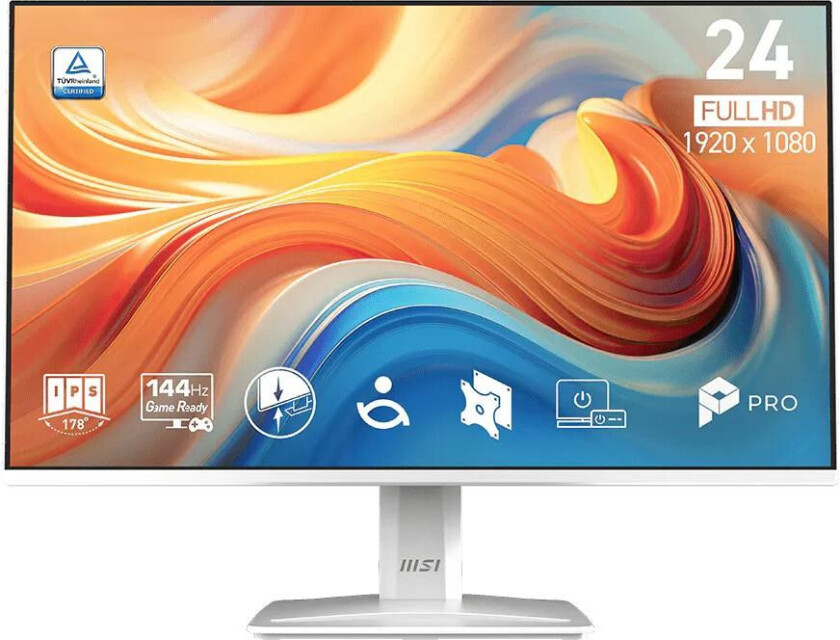 PRO MP243W PC-skjerm - 23.8", 1920x1080, 144Hz, IPS, 1ms - Hvit