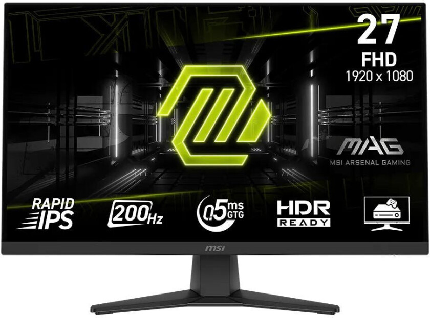 MAG 272F PC-skjerm - 27", 1920x1080, 200Hz, Rapid IPS - Svart