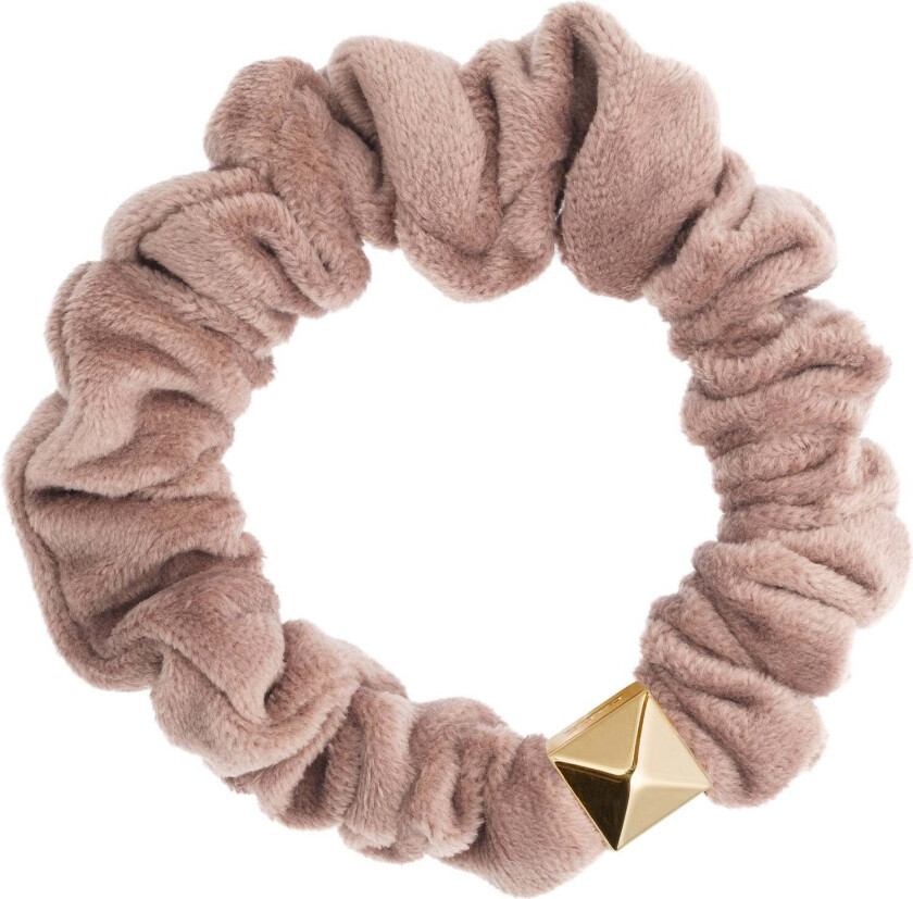 Velvet Mini Scrunchie Warm Taupe - 1 pcs