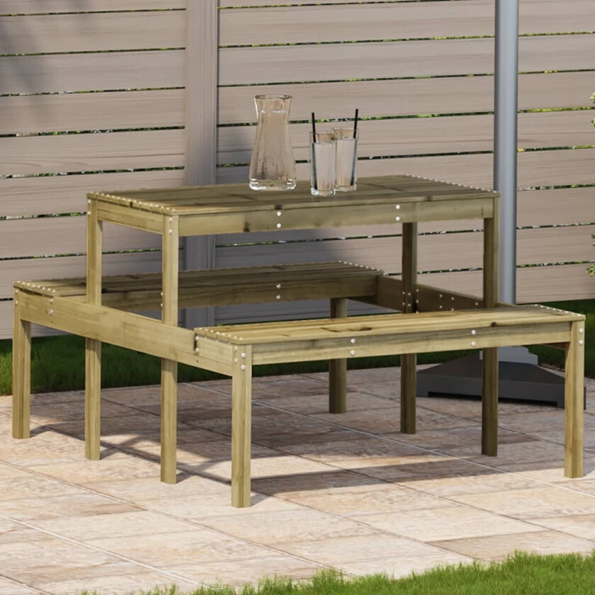 Bilde av Piknikbord 110x134x75 cm impregnert furu