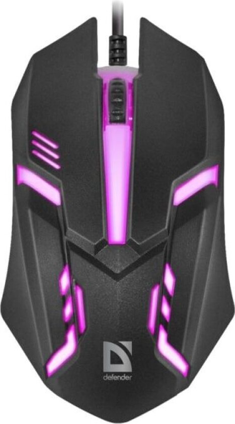 Cyber MB-560L - Mus - ergonomisk - høyre- og venstrehåndet - optisk - 2 knapper - kablet - USB - svart