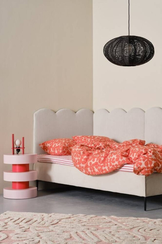 BURLEY sengegavl 90 cm Naturhvit