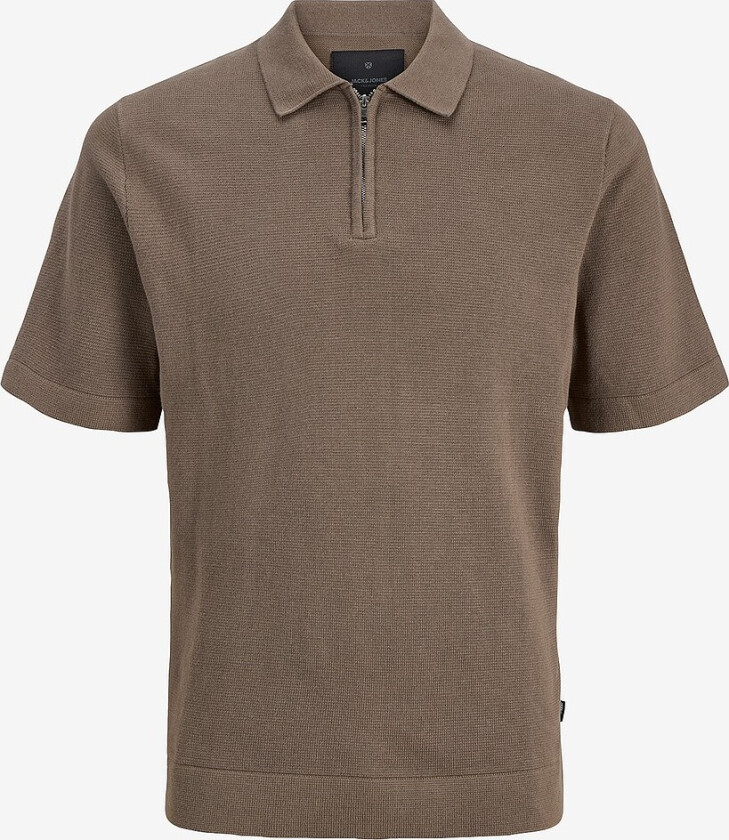Pologenser jprBlamilano Spring Knit Zip Polo S - Grå
