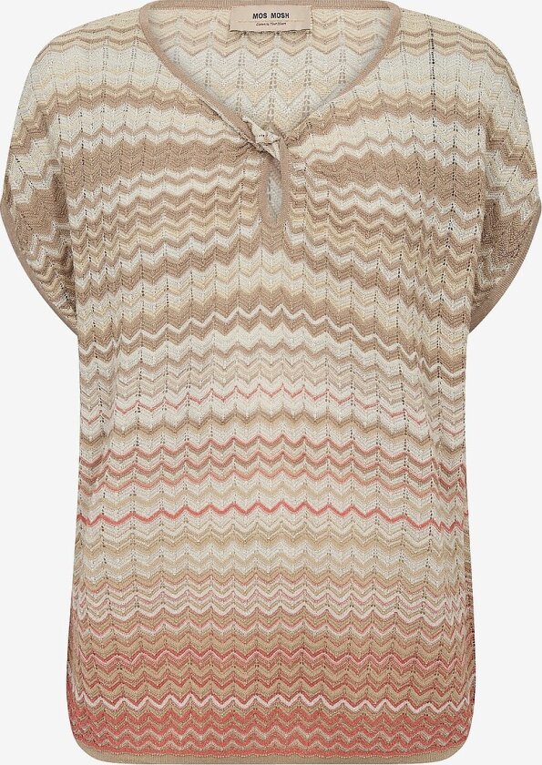 Pulloverer mmShani Zig-zag V-neck Knit - Natur