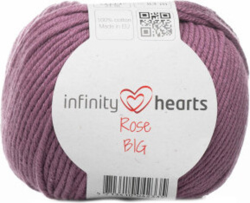 Evighetshjerter Rose Big Garn 78 Mørk gammelrosa