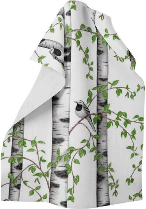 Björkdungen kjøkkenhåndkle 46x70 cm offwhite/grønn
