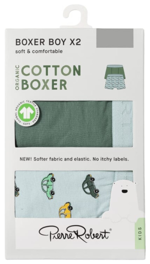 Boxer Cotton Boy Jadegreen-Skyblue