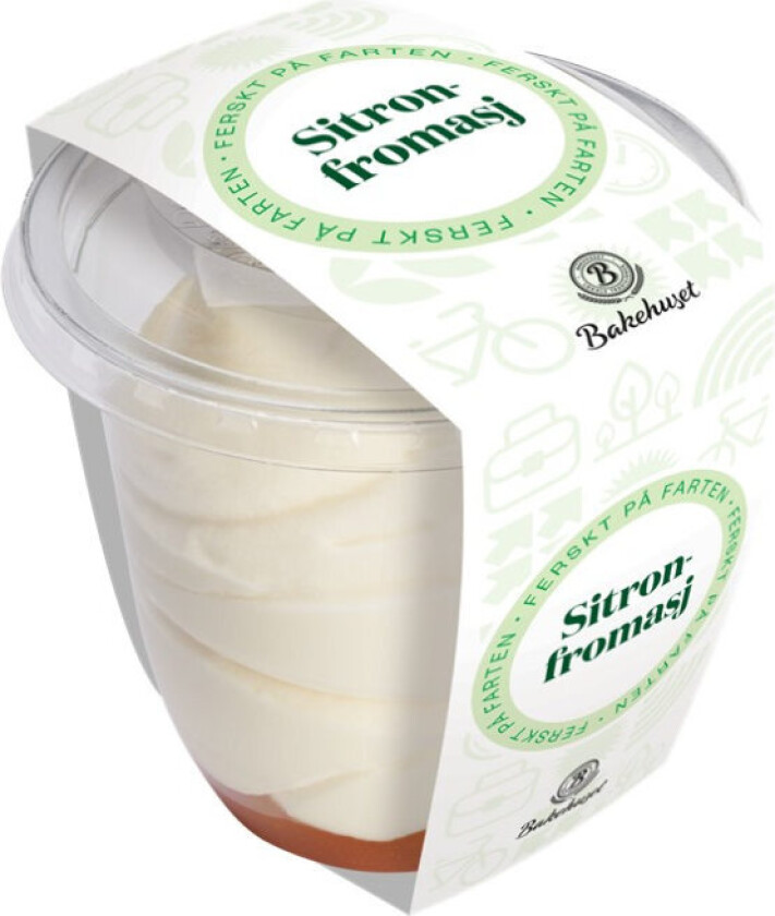 Sitronfromasj Nydelig dessert sitronfromasj med mango-pasjonsfruktsyltetøy.