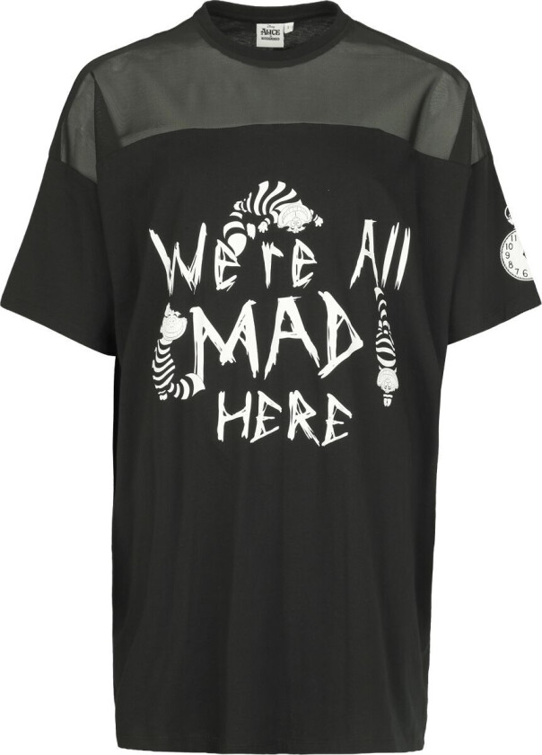 Disney T-skjorte - Filurkatten - We're All Mad Here - S til 3XL - Damer - svart