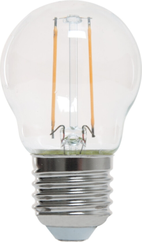 Filament LED globe E27 klar, ikke dimbar, 2,5W