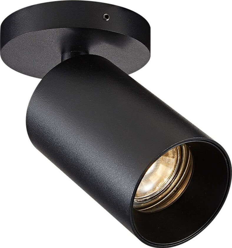 Spoton Circle takspot 1 lys GU10 - Svart