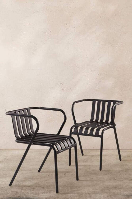 armstol 2-pk Black mdf / metall