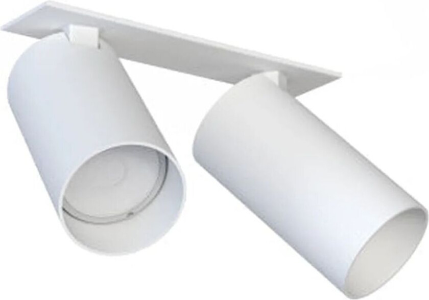 Mono dobbel innfelt takspot - Hvit