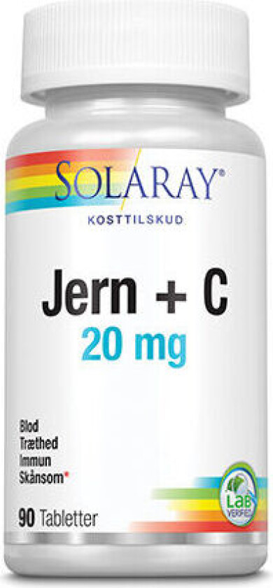 Jern + C-vitamin - 90 Tabletter