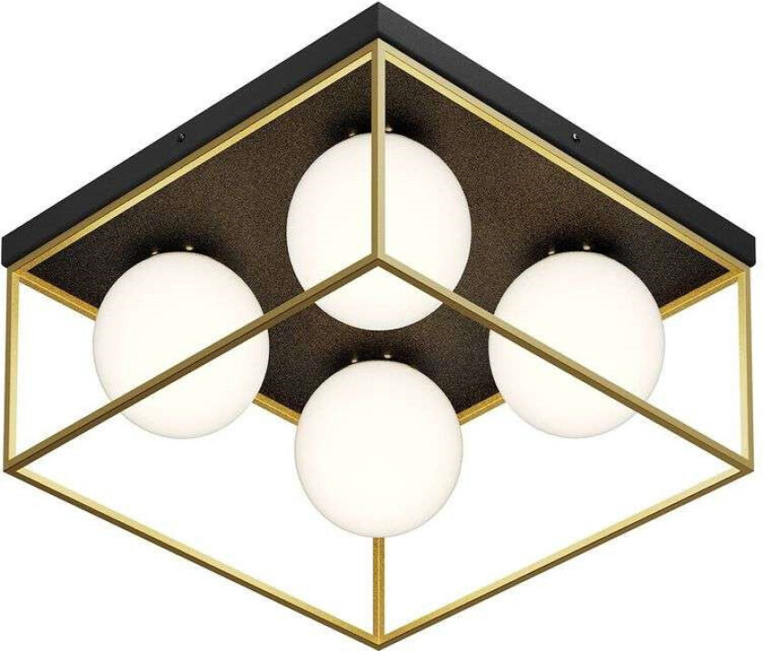 Taklampe Aloam med 4 glasskuler