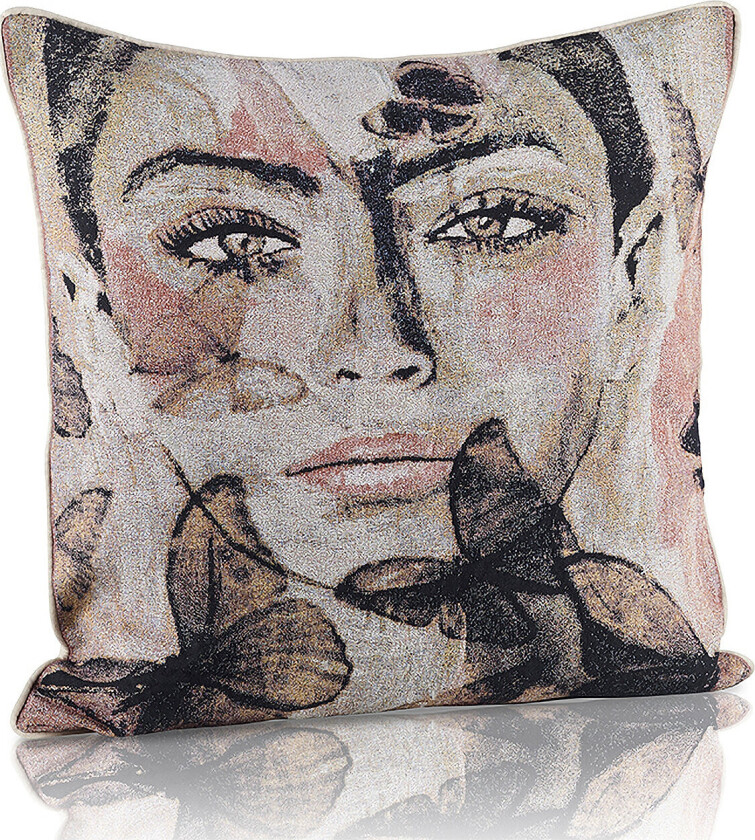 Butterfly Queen - Jacquard Cushion - Grey - 65X65CM