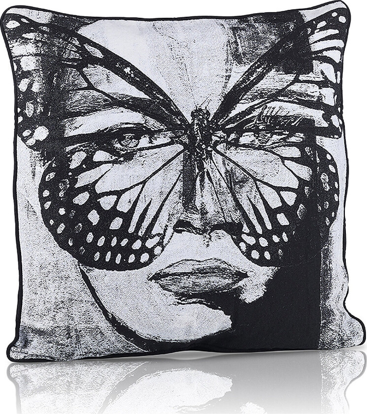 Secret Butterfly - Jacquard Cushion - Grey - 65X65CM
