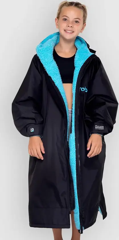Advance Long Sleeve Kids 10-13 Poncho svart
