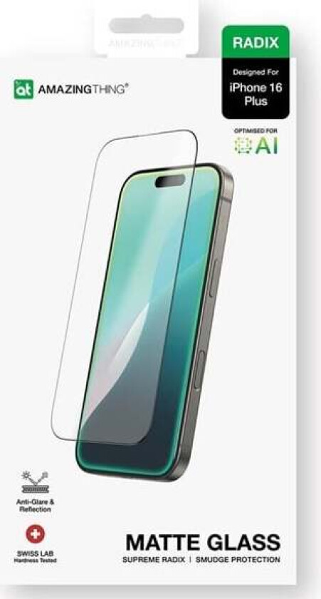 Radix Matte Glass tempered glass for iPhone 16 Plus