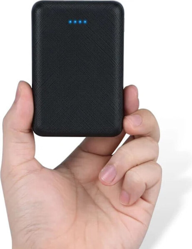 Powerbank 10000mAh, Bærbar Lader Mini med 2 USB-porter, Kompatibel med iPhone, Samsung, etc.