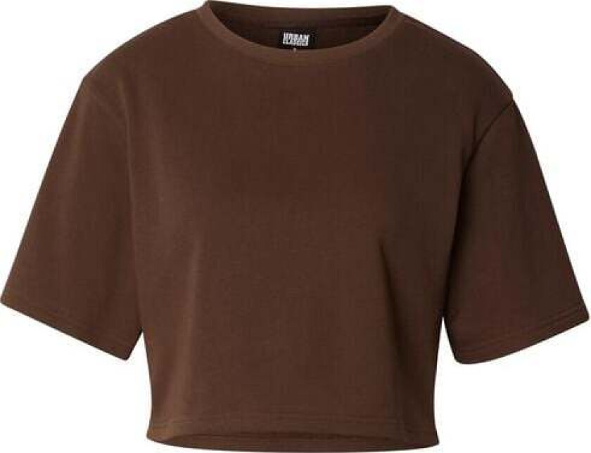 T-skjorte - Terry Crop Topp for Kvinner - XS til 4XL - Damer - brun