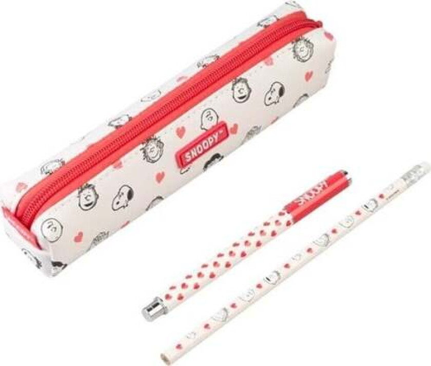 Pencil case with pen and pencil set from the Love Season collection