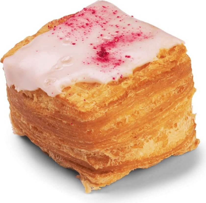 Bringebærkube m/Vaniljekrem 70g Bakehuset