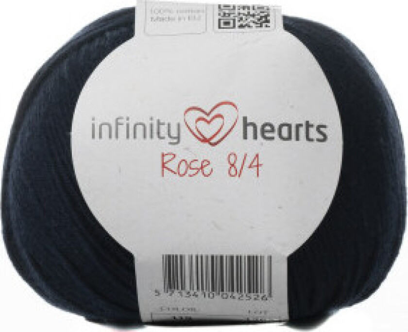 Rose 8/4 Garn Unicolor 119 Mørkt marineblått