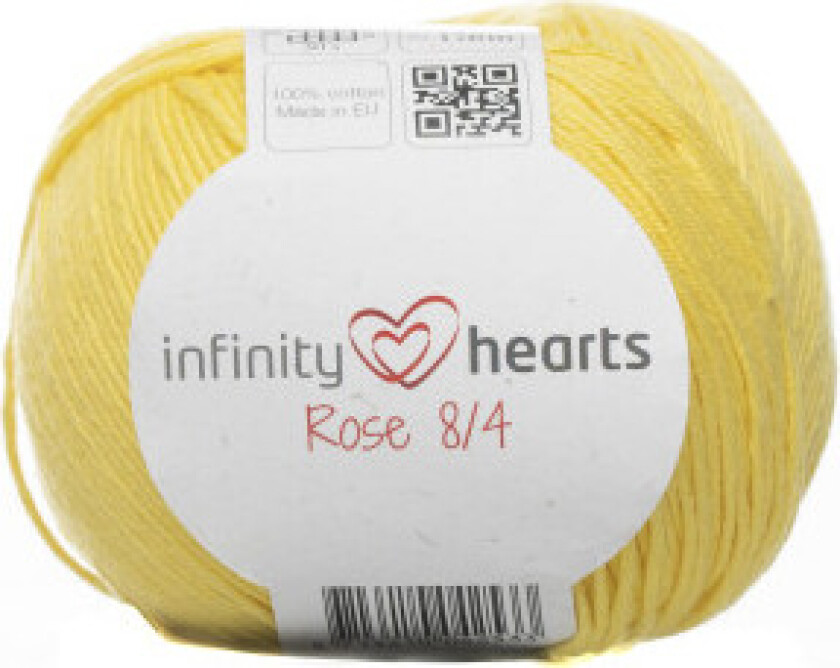 Rose 8/4 Garn Unicolor 188 Mørkegult