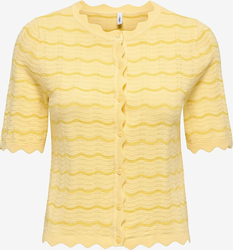 Kardigan onlArmilla SS Oneck Button Cardi KN - Gul