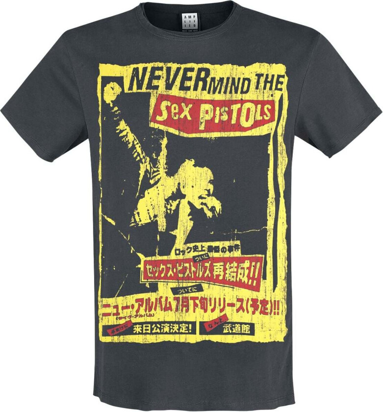 T-skjorte - Amplified Collection - Never Mind - S til 3XL - Herrer - koksgrå