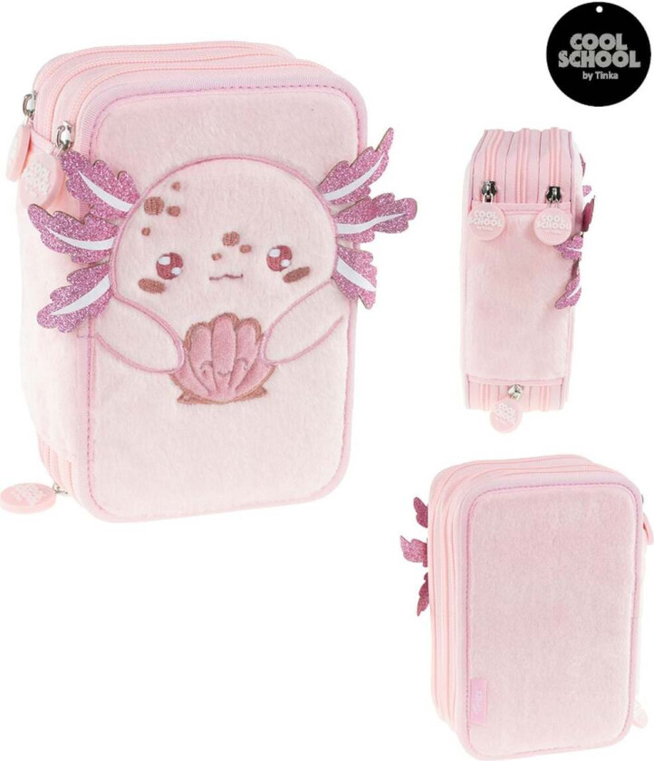Pencil Case Triple Axolotl