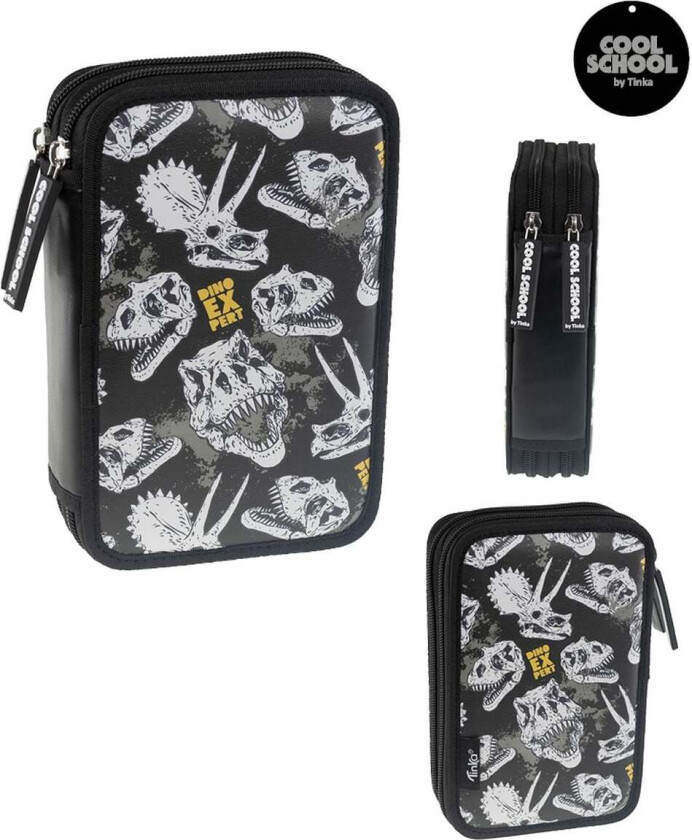 Pencil Case Double - Dino Skull