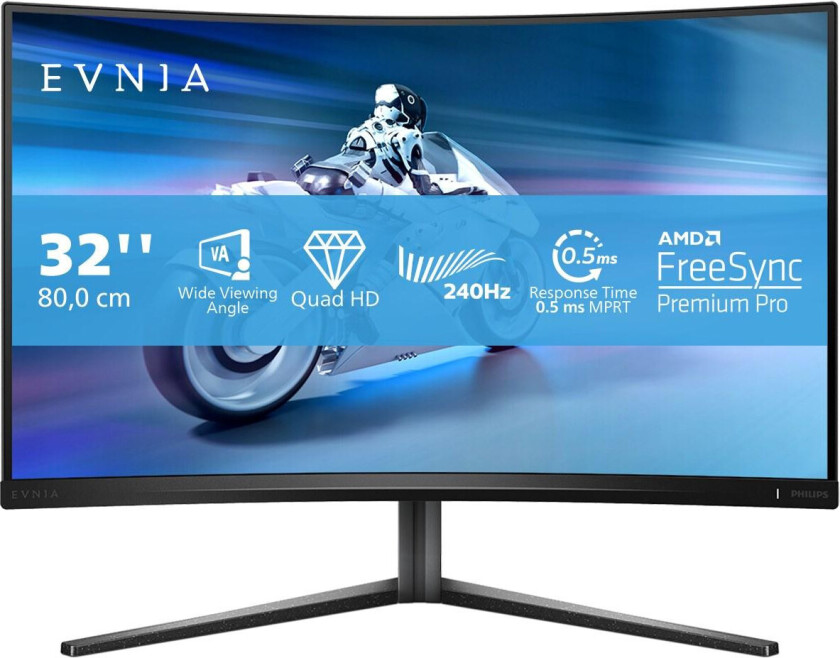 Evnia 31,5" 32M2C5500W buet gamingskjerm