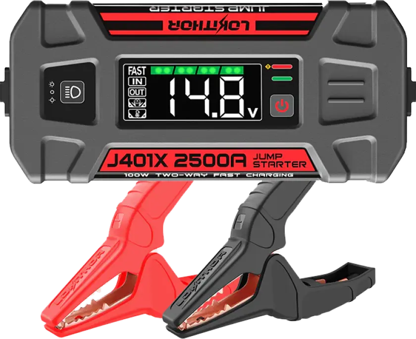 Bilde av Jump starter J401X - 2500A 12V 74Wh Nødlader - Svart - 20000 mAh