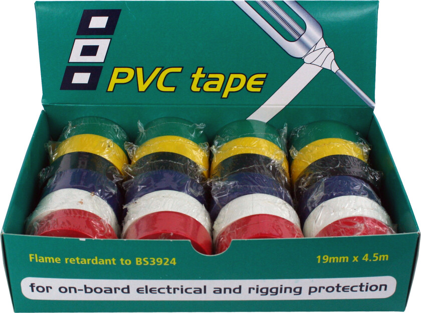 Bilde av PSP Elektrikertape 24 stk - assortert - 19 mm - 4,5 m