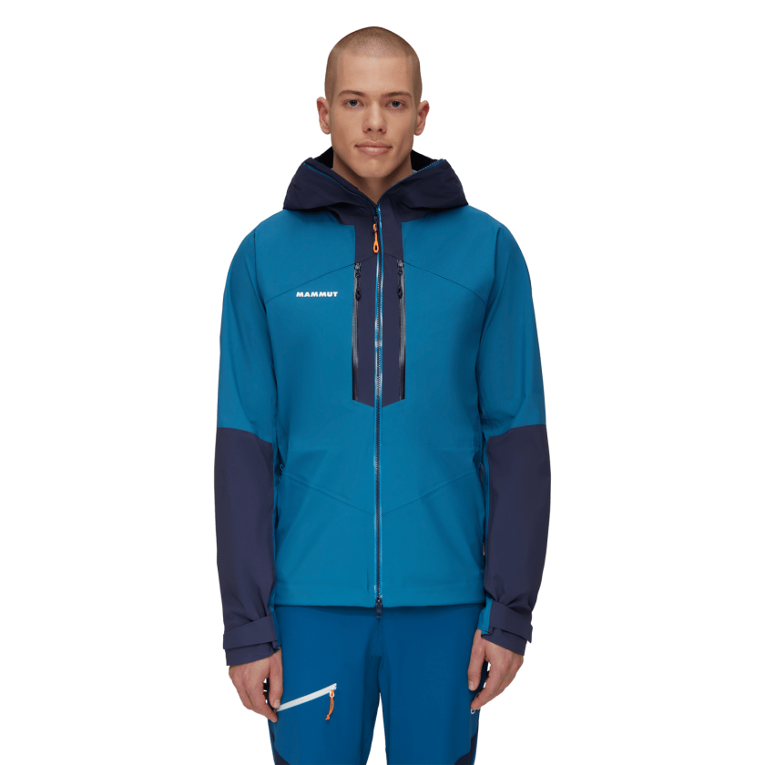 Taiss HS Hooded Jacket, skalljakke herre Deep Ice-marine