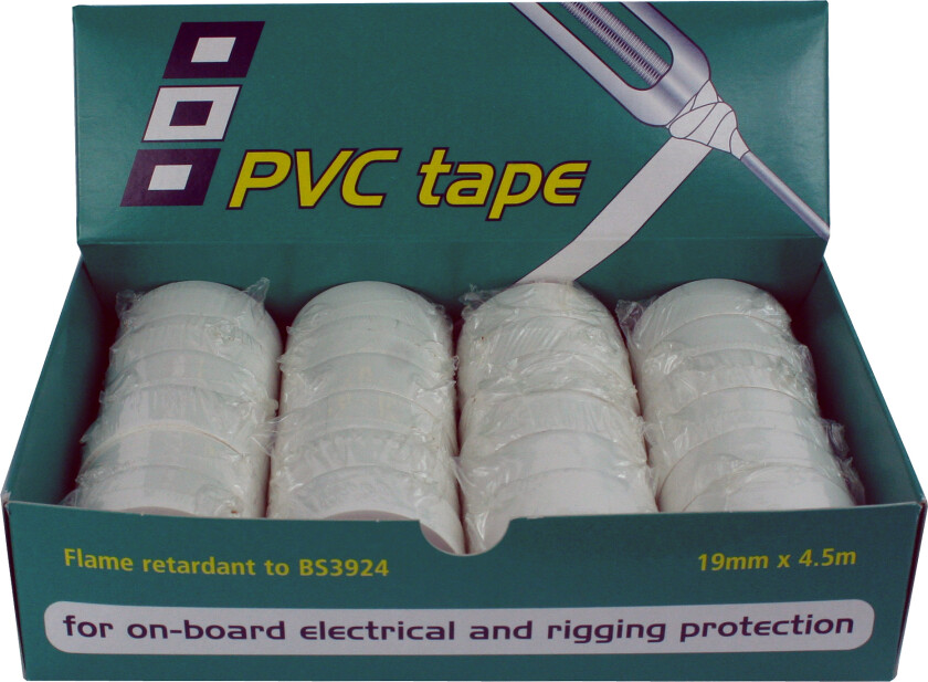 Bilde av PSP Elektrikertape 24 stk - hvit - 19 mm - 4,5 m