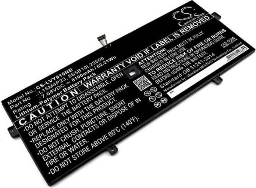 Batteri til bærbar PC for Lenovo YOGA 910, YOGA 910-13IKB og andre.