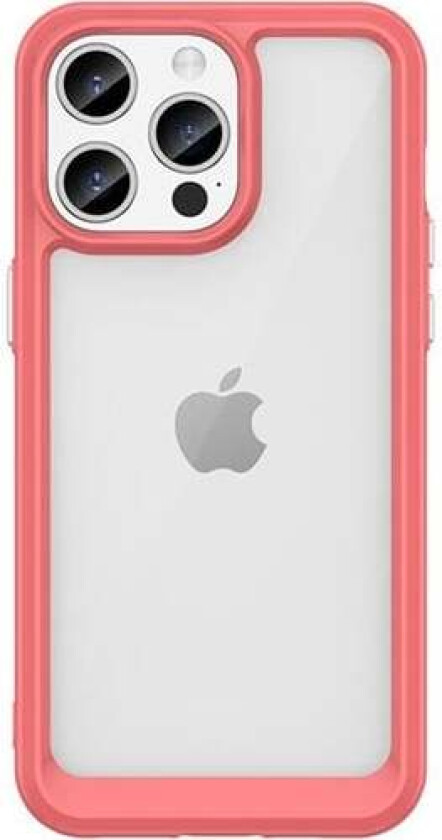 Reinforced Case with a Flexible frame for iPhone 15 Pro Outer Space - Red
