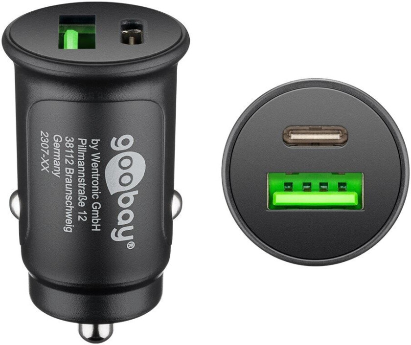 Dual-USB Auto Fast Charger USB-C™ PD (Power Delivery)