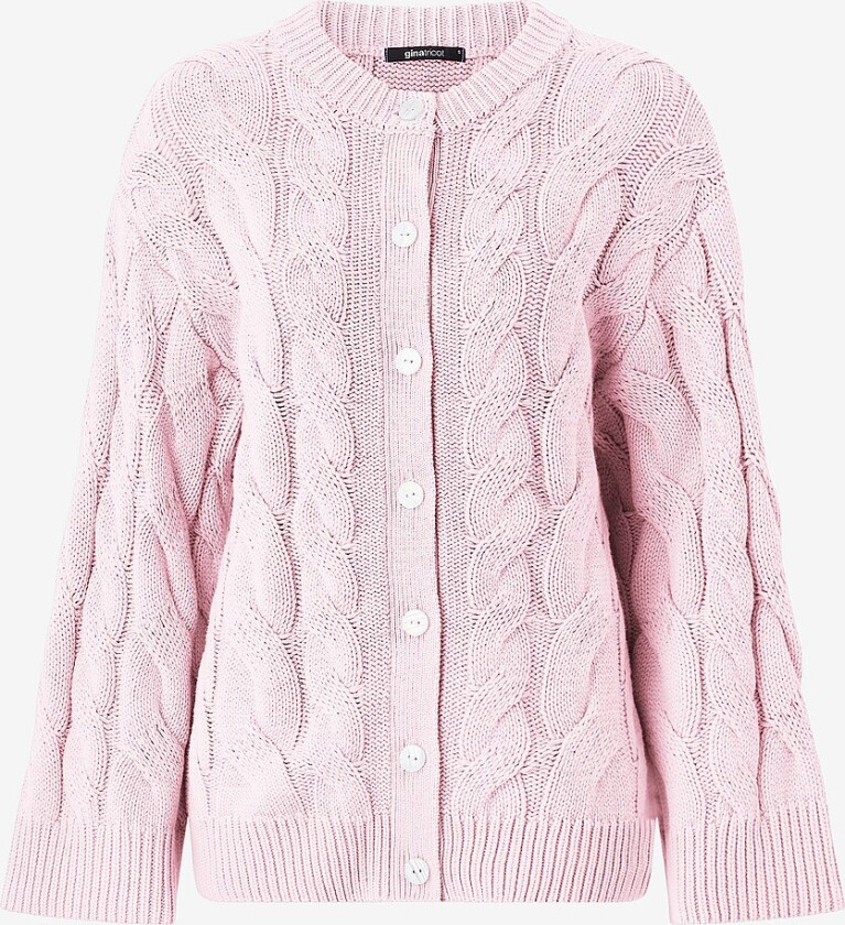 Kardigan Chunky Knitted Cable - Rosa