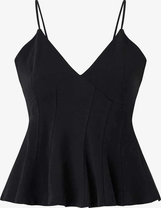 Topp Peplum Singlet - Svart