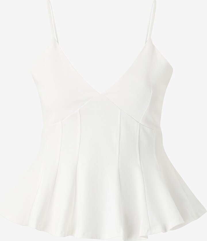 Topp Peplum Singlet - Natur